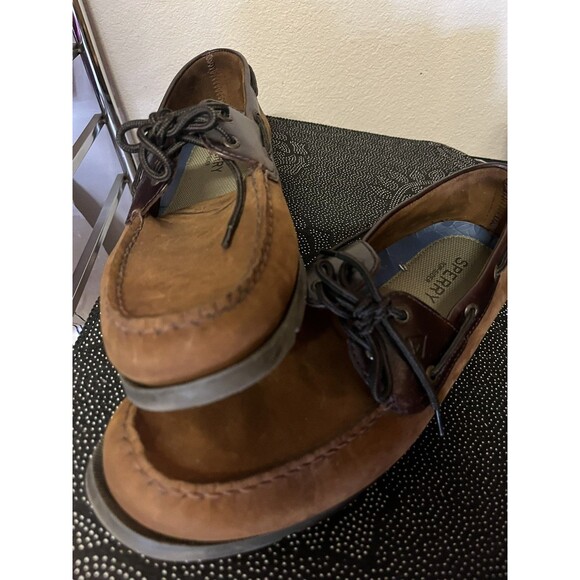 Sperry Top Sider 2 Eye Boat Shoes Mens 14 M Sahara w/ Dark Leather Trim Preppy main image 6
